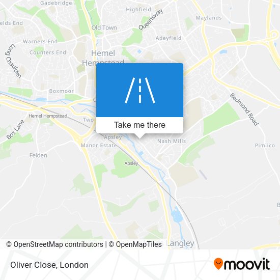 Oliver Close map
