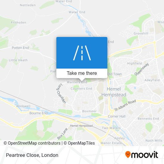 Peartree Close map