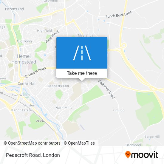 Peascroft Road map