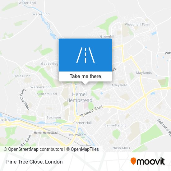Pine Tree Close map