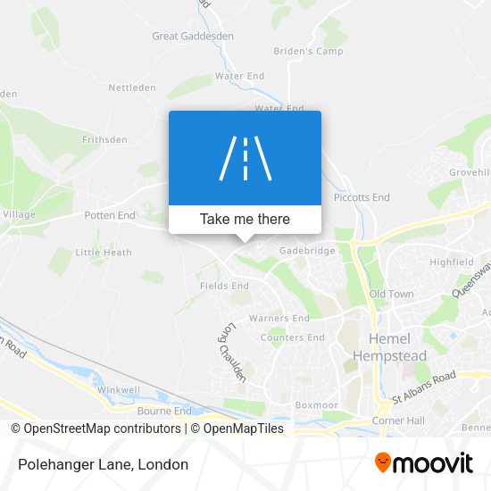 Polehanger Lane map