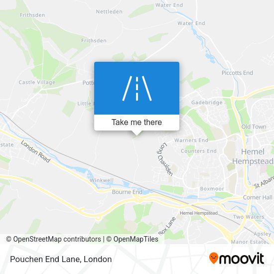 Pouchen End Lane map