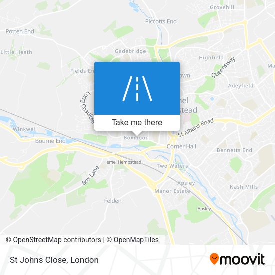 St Johns Close map