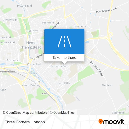 Three Corners map