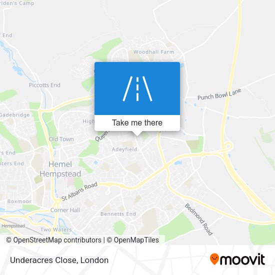 Underacres Close map