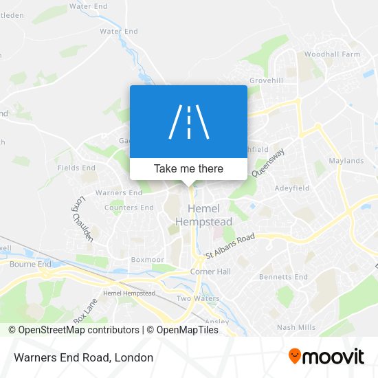 Warners End Road map