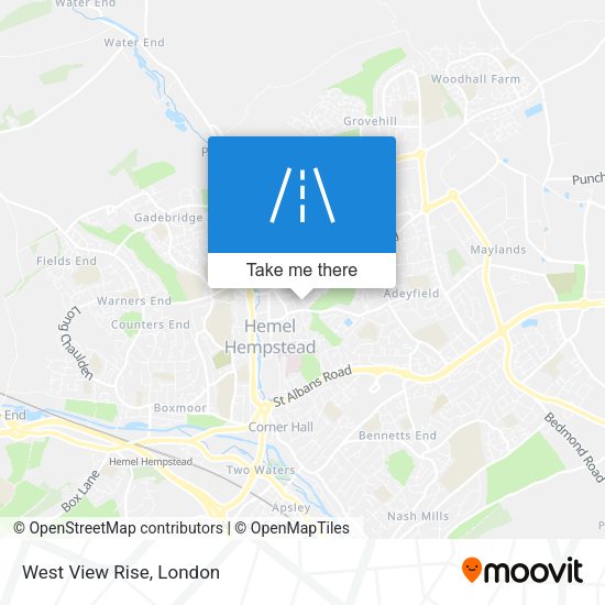 West View Rise map