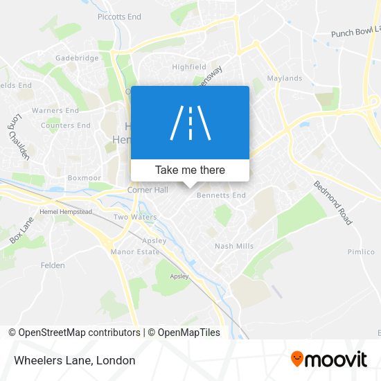 Wheelers Lane map