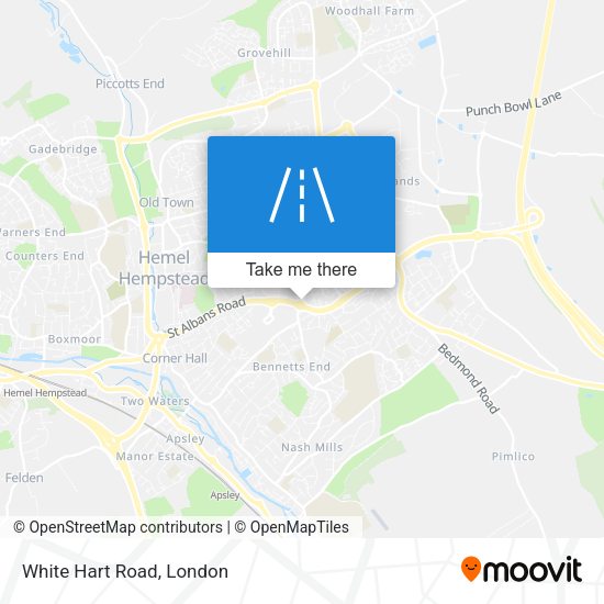 White Hart Road map