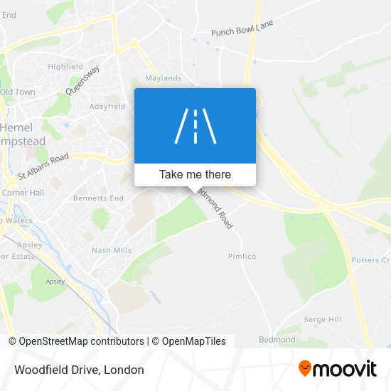 Woodfield Drive map