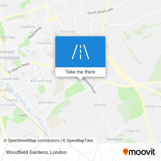 Woodfield Gardens map