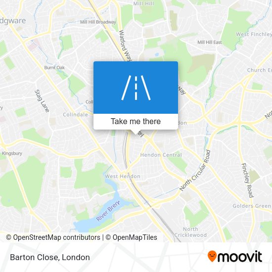 Barton Close map