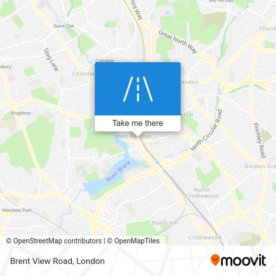 Brent View Road map