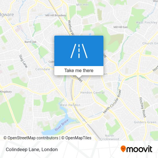 Colindeep Lane map