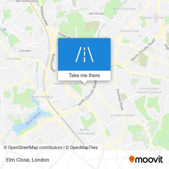 Elm Close map