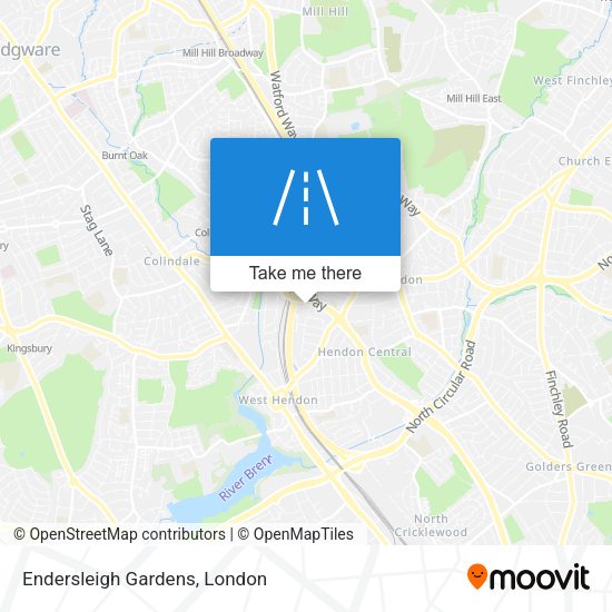 Endersleigh Gardens map