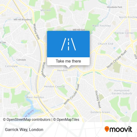 Garrick Way map