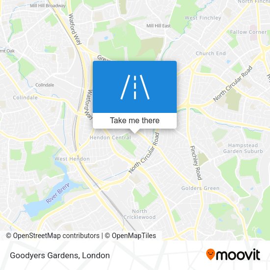 Goodyers Gardens map