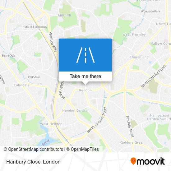 Hanbury Close map