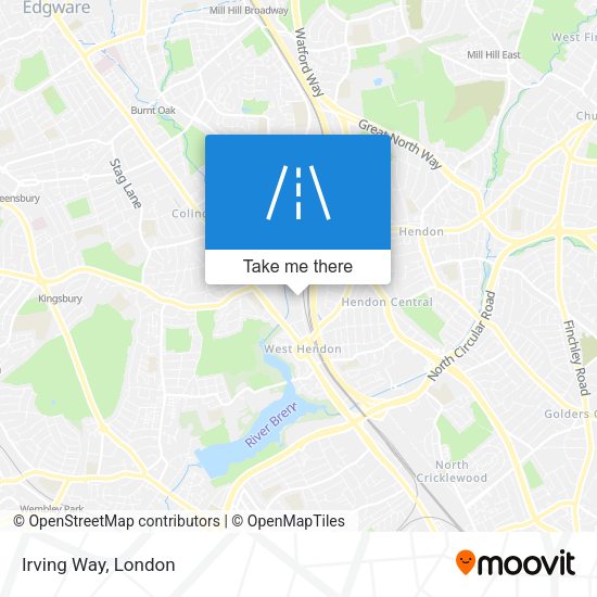 Irving Way map