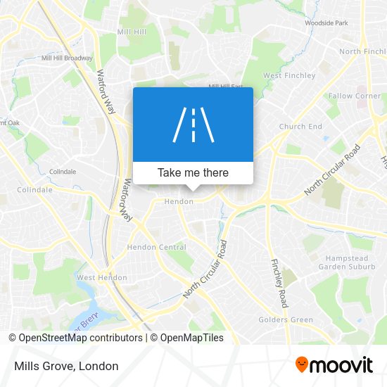Mills Grove map