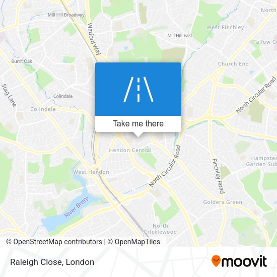 Raleigh Close map