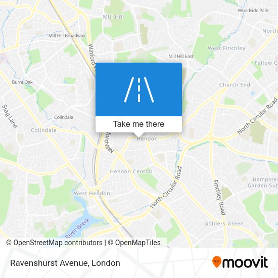 Ravenshurst Avenue map