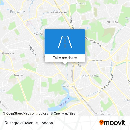 Rushgrove Avenue map