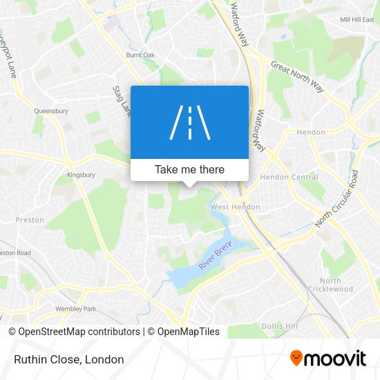 Ruthin Close map