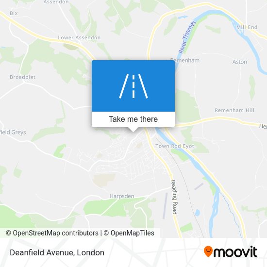 Deanfield Avenue map