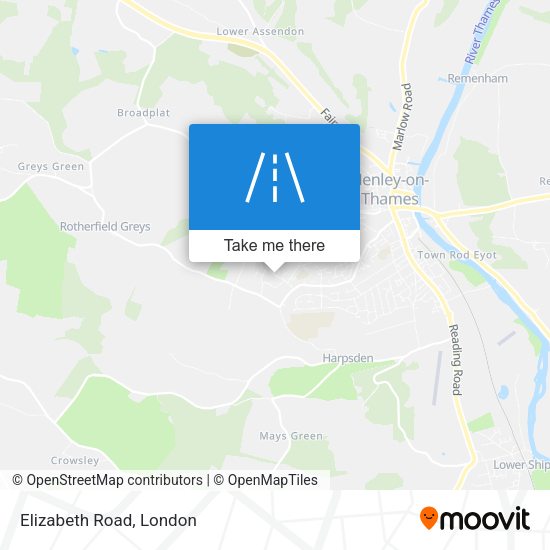 Elizabeth Road map