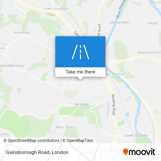 Gainsborough Road map
