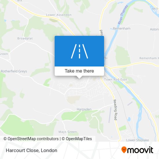 Harcourt Close map