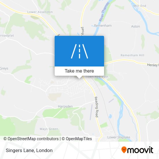 Singers Lane map