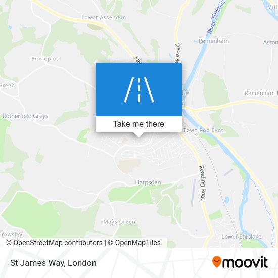 St James Way map