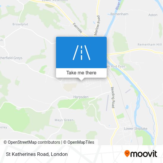 St Katherines Road map