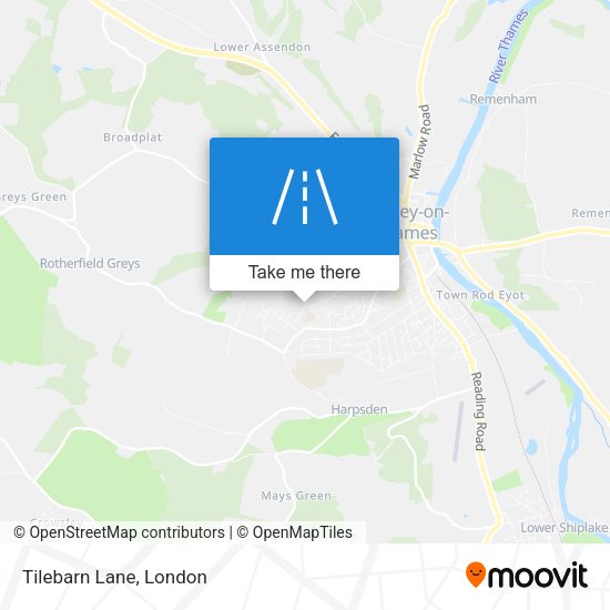 Tilebarn Lane map