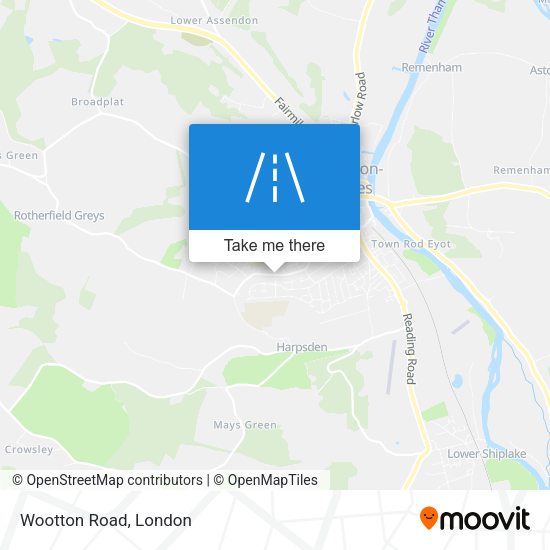 Wootton Road map