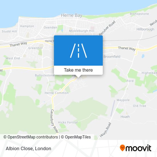 Albion Close map