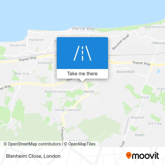 Blenheim Close map