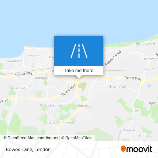 Bowes Lane map