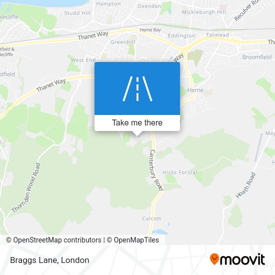Braggs Lane map