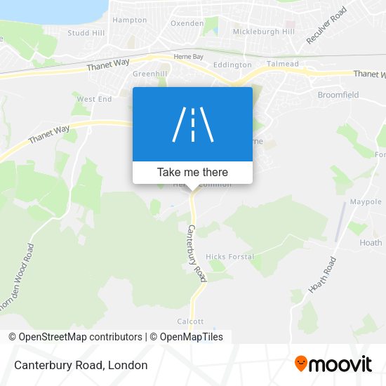 Canterbury Road map