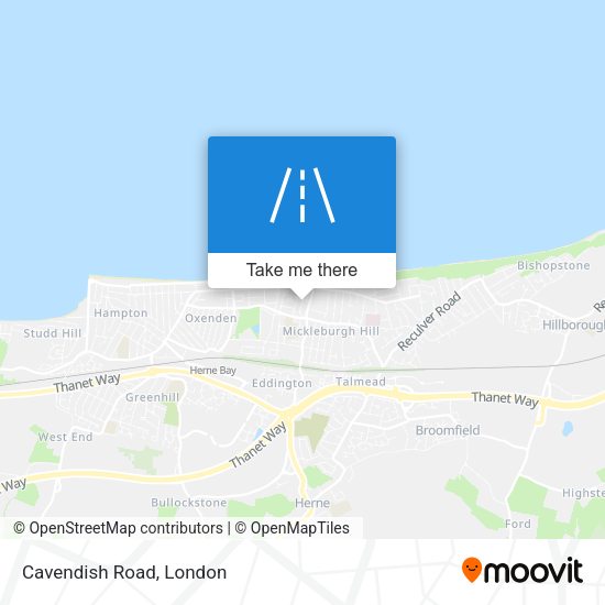 Cavendish Road map