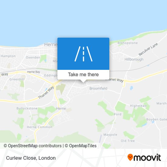 Curlew Close map