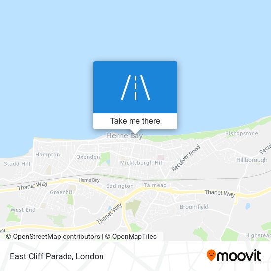 East Cliff Parade map