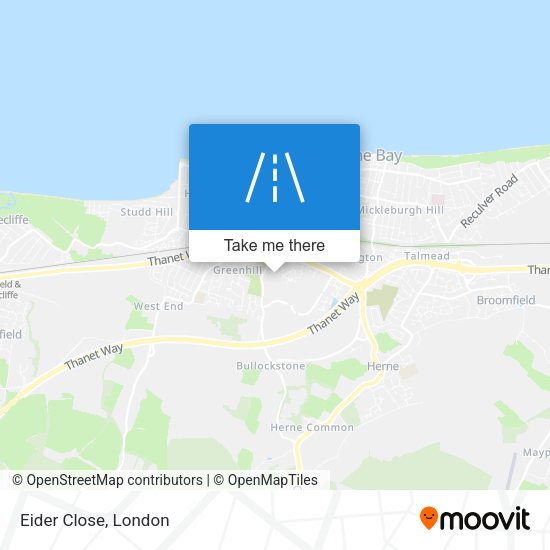 Eider Close map