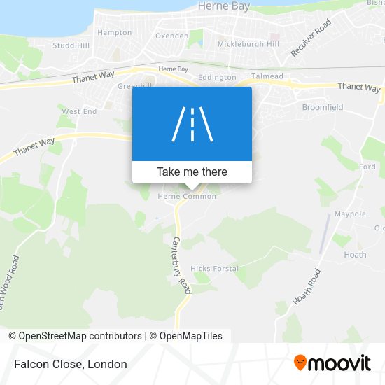 Falcon Close map