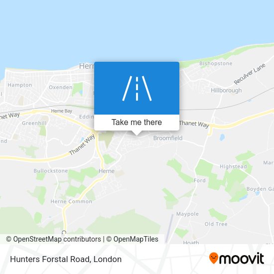 Hunters Forstal Road map