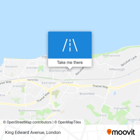 King Edward Avenue map